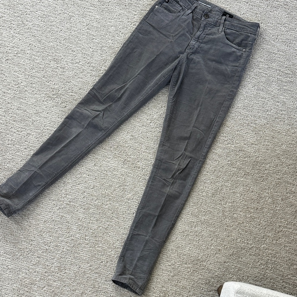 Super Versatile Stretch Gray Mini Cord Jeans - image 1